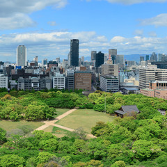 Osaka rooftop view