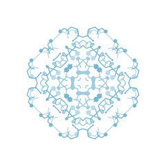 Vector ornamental white background with oriental pattern style