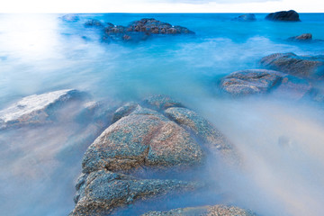 Thailand tropical beach ,Patong Beach evenin glight