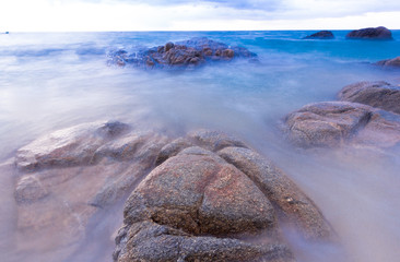Thailand tropical beach ,Patong Beach evenin glight