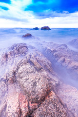 Thailand tropical beach ,Patong Beach evenin glight