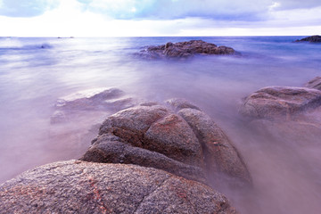 Thailand tropical beach ,Patong Beach evenin glight
