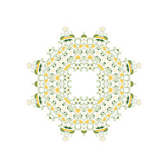 Vector ornamental white background with oriental pattern style