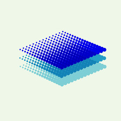 Design circle element halftone style