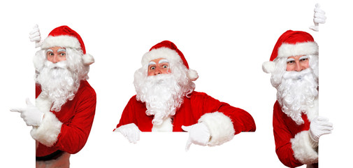 Weihnachtsmann mit Tafel