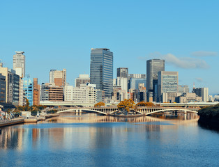 Fototapeta na wymiar Osaka skyline