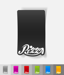 realistic design element. pizza