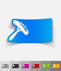 Fototapeta premium realistic design element. sausage on a fork