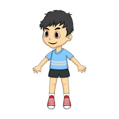 Cute Little Boy Cartoon - full color