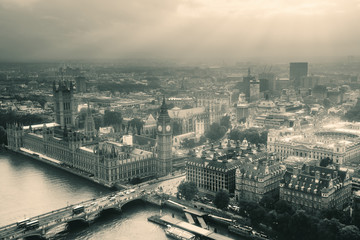 Fototapeta na wymiar Westminster aerial