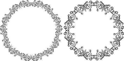 silhouettes of antique frames