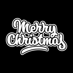  Merry Christmas Lettering Badge