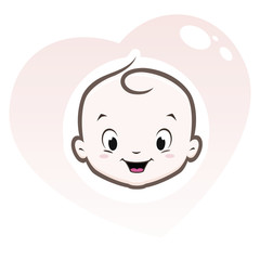 Cartoon Baby Heart Frame