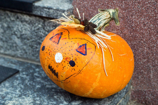 Pumpkin / brightly painted pumpkin
