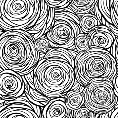 Stylized roses seamless pattern