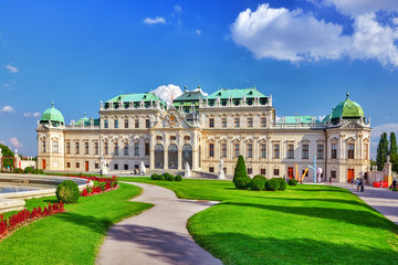 VIENNA, AUSTRIA-SEPTEMBER 10, 2015: Upper Belvedere. Main palace