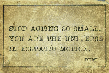act so small Rumi