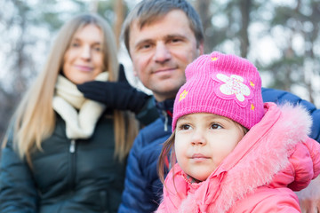 Young Family Father Mother little Baby Daughter Portrait