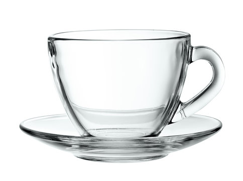 Premium Vector  Glass empty coffee cup, isolated on transparent