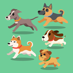 Cartoon dogs running