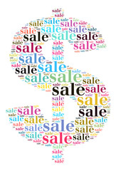 Fototapeta premium Sale word cloud concept