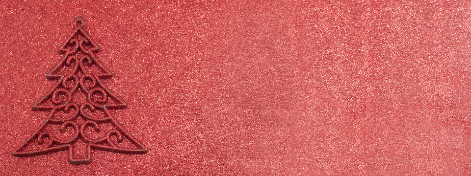 Christmas tree decoration banner in 8 x 3 resolution