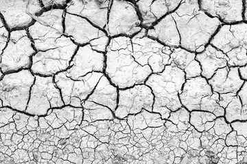 Dry soil by drought