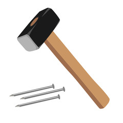 Hammer and nails