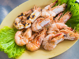 Grilled shrimps steak