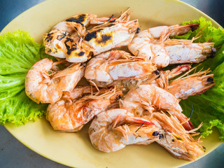 Grilled shrimps steak
