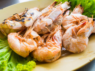 Grilled shrimps steak