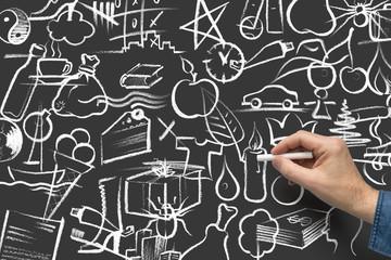 crayon painted symbols