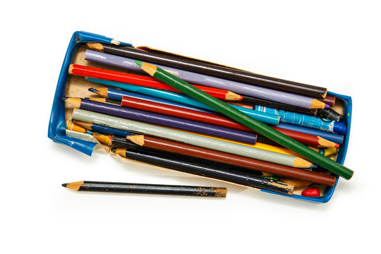 Color pencils in a box