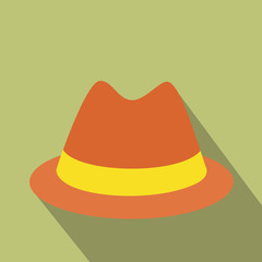 Male hat flat icon