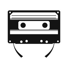 Audio compact cassette simple icon