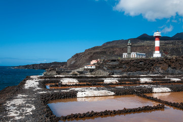 Faros y salinas de Fuencaliente, La Palma, Islas canarias