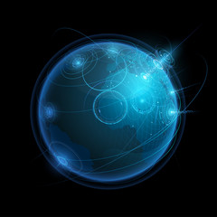 Fototapeta premium Futuristic Earth Map