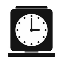 Vintage alarm clock simple icon