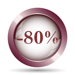 80 percent discount icon