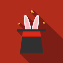 Rabbit in magician hat icon