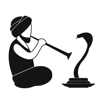 Snake-charmer simple icon