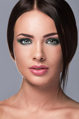 Fototapeta premium Gorgeous woman with beautiful makeup