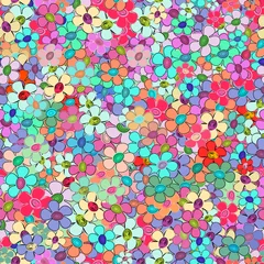 Viele kleine bunte Blumen nahtloses Muster © wendeliu