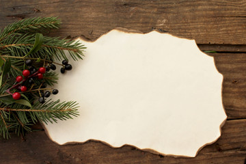 Christmas background with paper