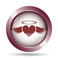 Heart angel icon