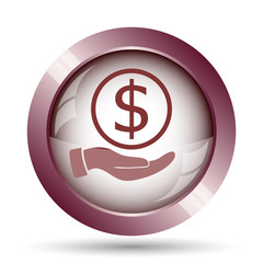 Money in hand icon