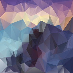fond de polygone vectoriel avec motif de tessellation irrégulière - conception géométrique triangulaire en couleur de montagne au coucher du soleil