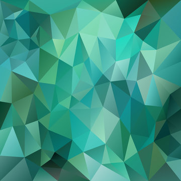 vector polygon background with irregular tessellations pattern - triangular geometric design in green color - emerald
