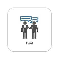 Deal Icon. Flat Design.
