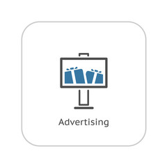Advertising Icon. Flat Design.